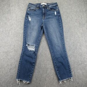 KanCan Women's Distressed Skinny Jeans Medium Wash Size 5 Stretch